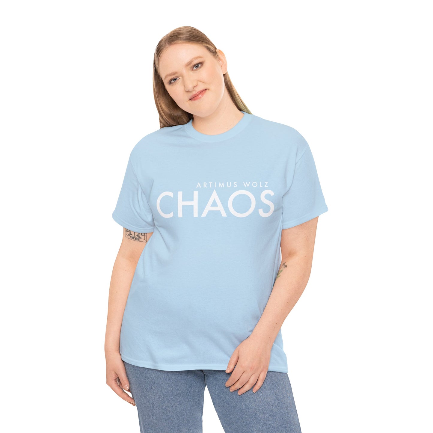 Chaos White Logo Crew Neck Tee