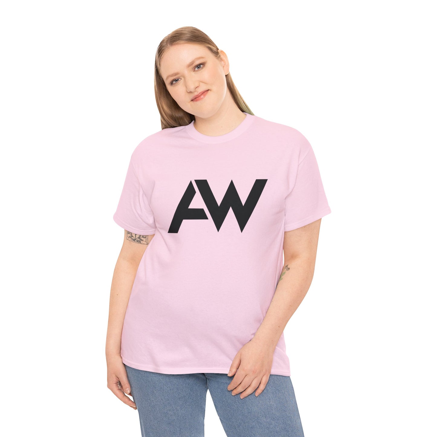 AW Black Logo Crew Neck Tee