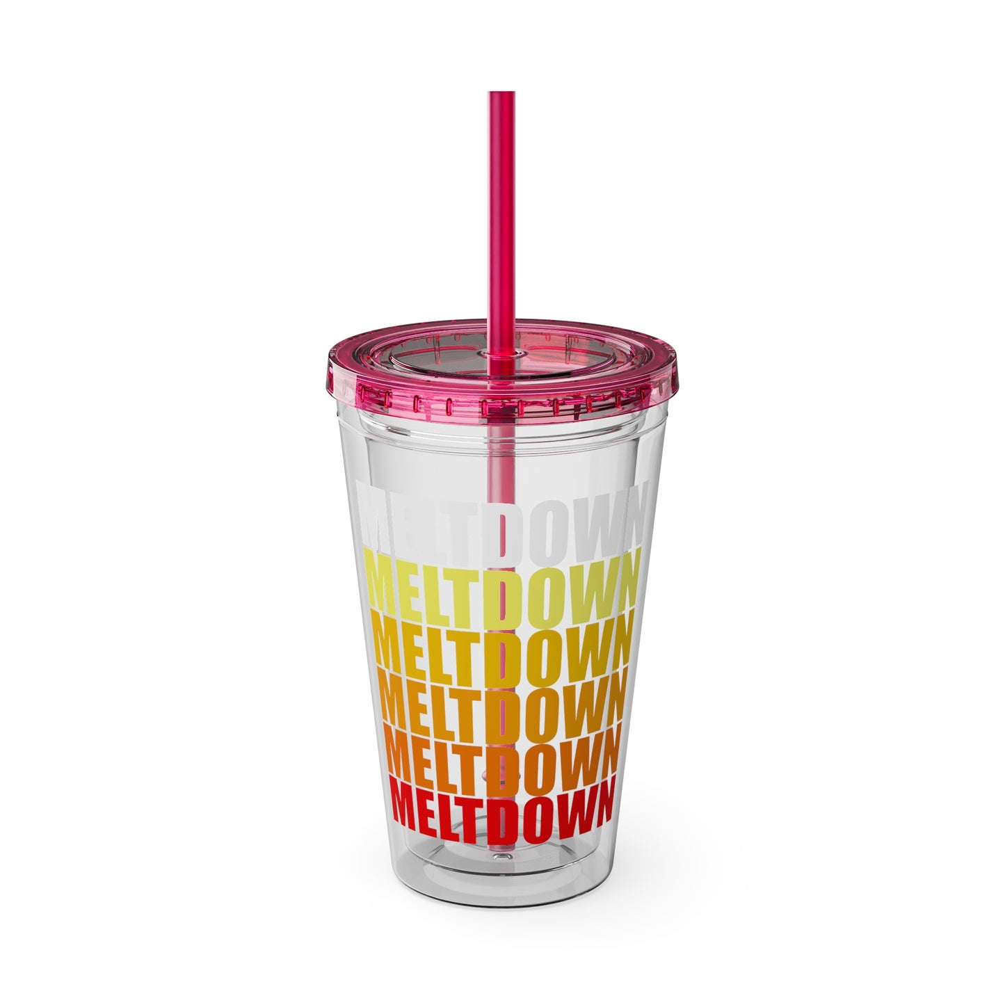 Meltdown Sunsplash Tumbler with Straw, 16oz