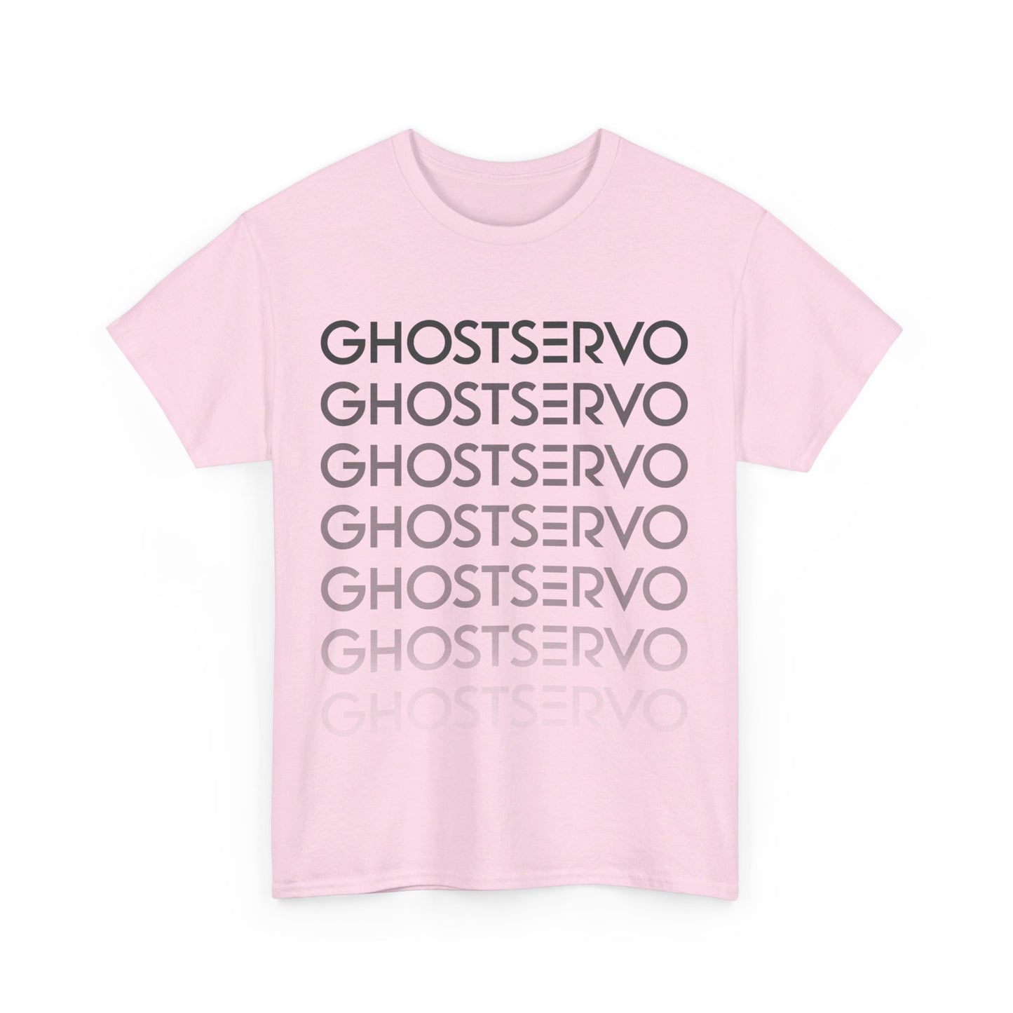 Ghost Servo Gray Ombre Fade Crew Neck Tee