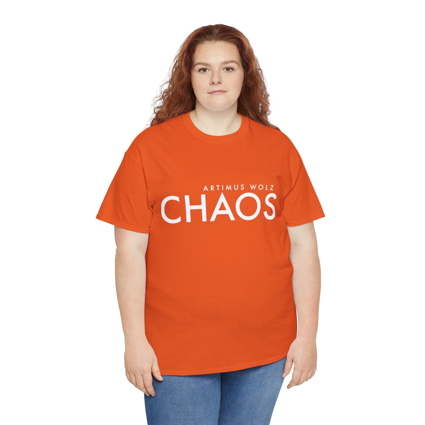 Chaos White Logo Crew Neck Tee