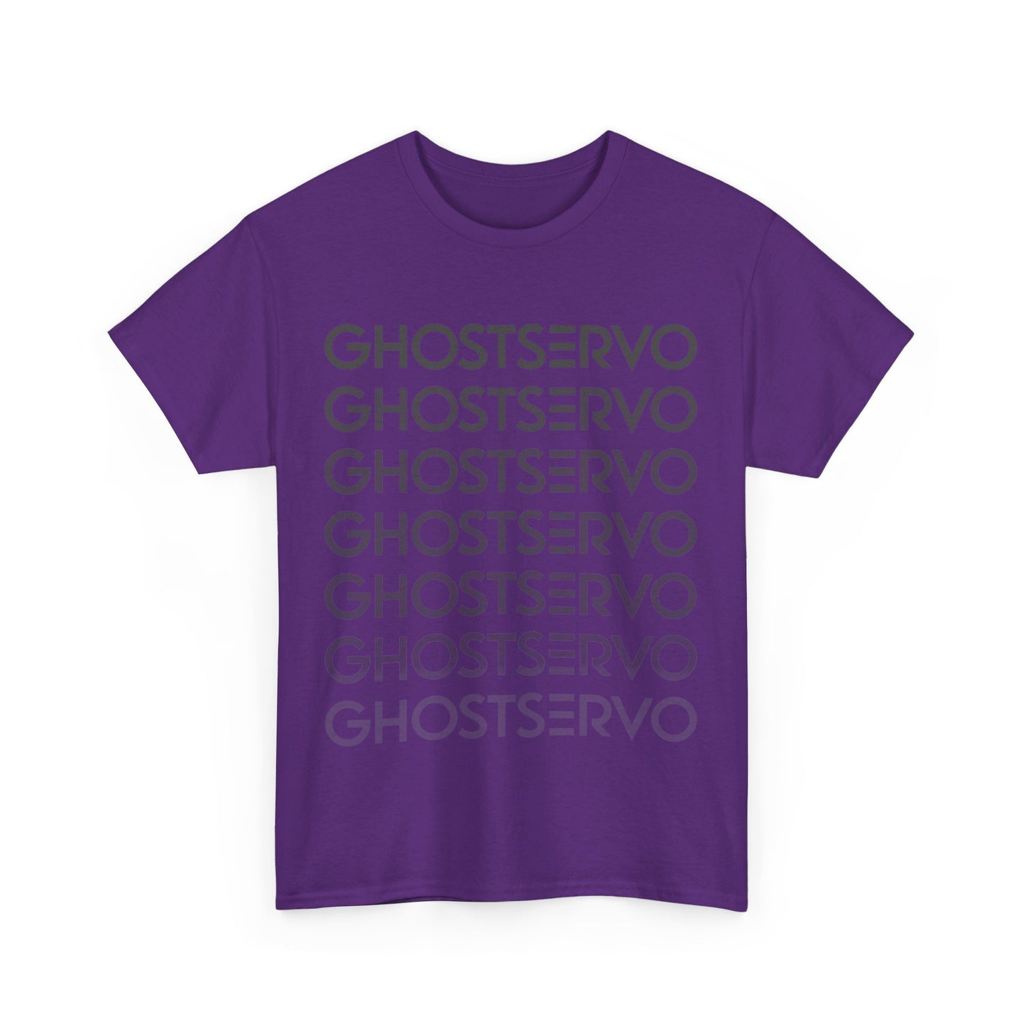 Ghost Servo Gray Ombre Fade Crew Neck Tee