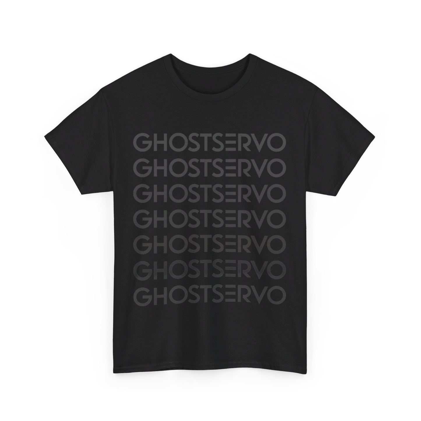 Ghost Servo Gray Ombre Fade Crew Neck Tee