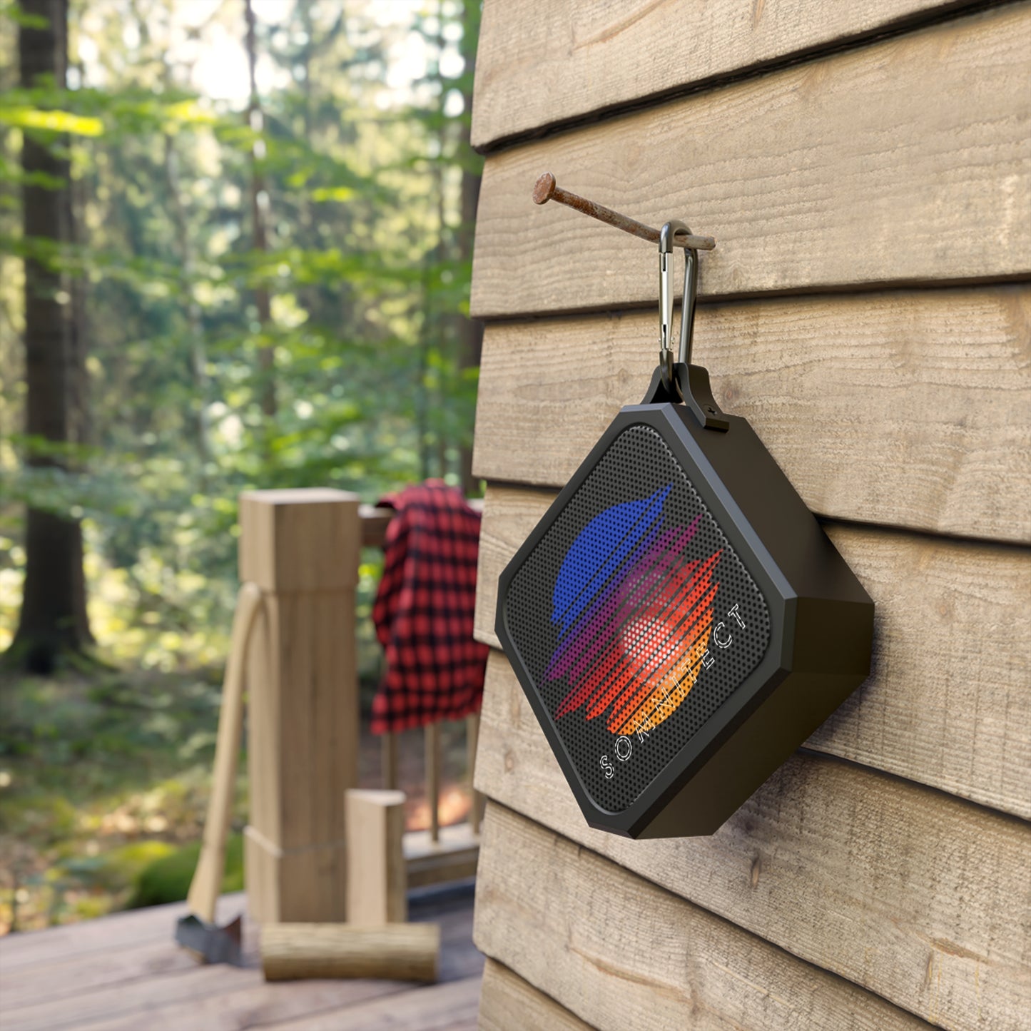 SOMNITECT Vaporwave Blackwater Outdoor Bluetooth Speaker