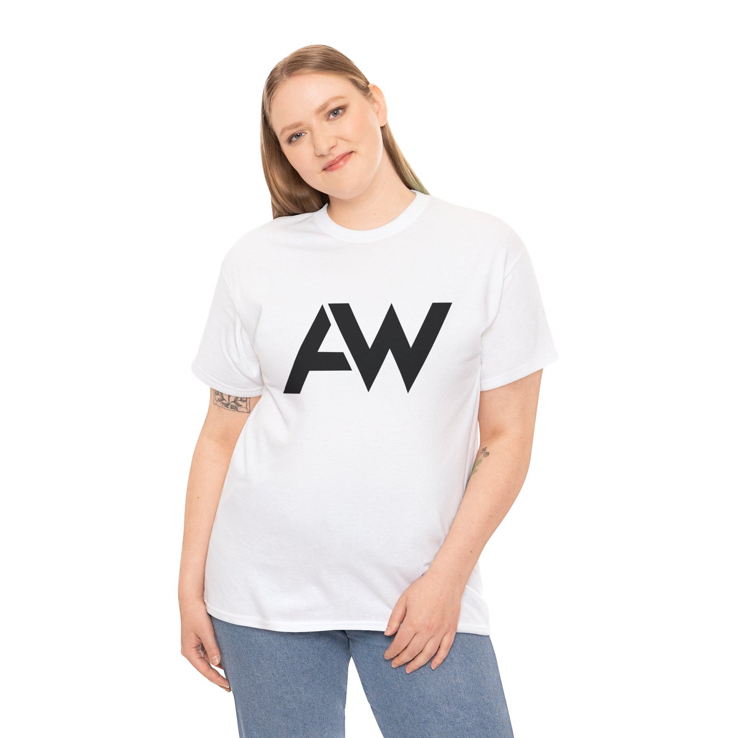 AW Black Logo Crew Neck Tee