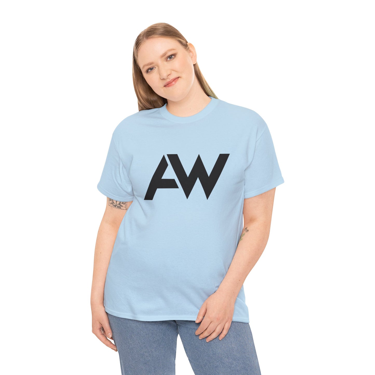 AW Black Logo Crew Neck Tee