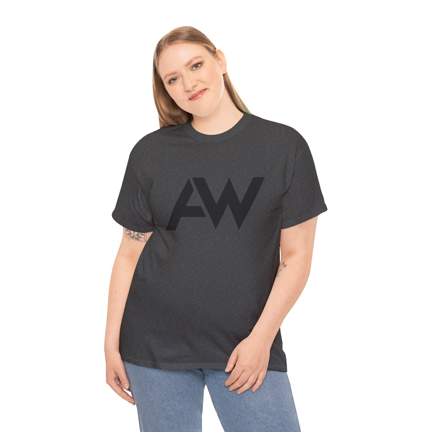 AW Black Logo Crew Neck Tee