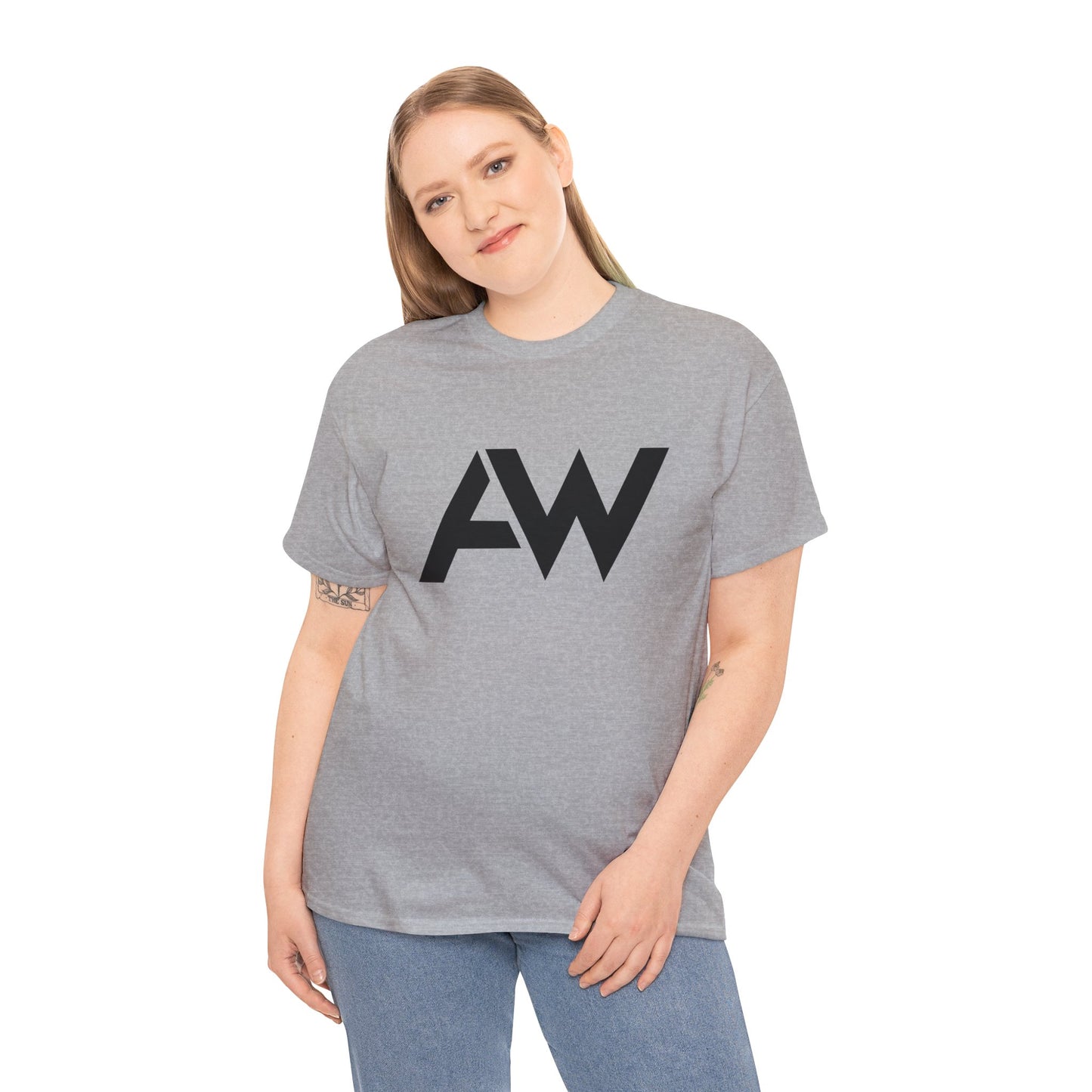 AW Black Logo Crew Neck Tee