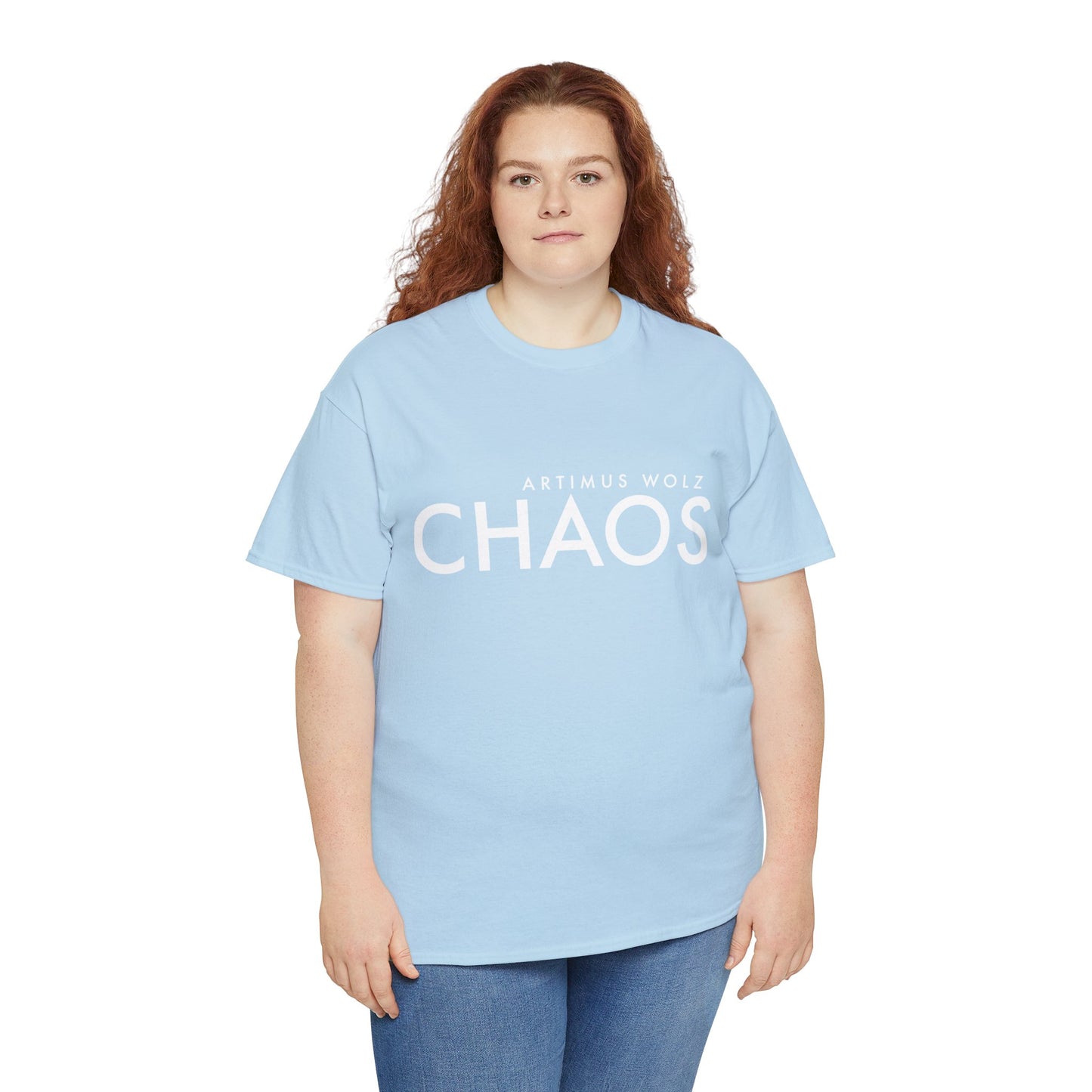 Chaos White Logo Crew Neck Tee