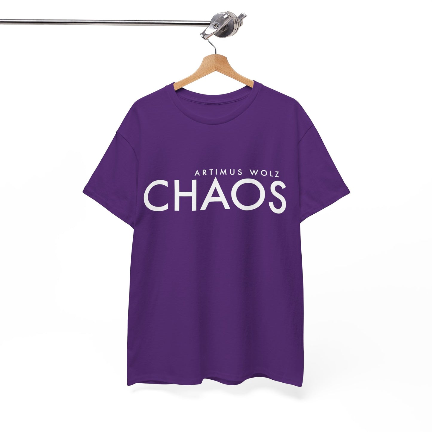 Chaos White Logo Crew Neck Tee