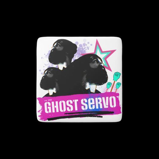 Ghost Servo Vanity Porcelain Magnet