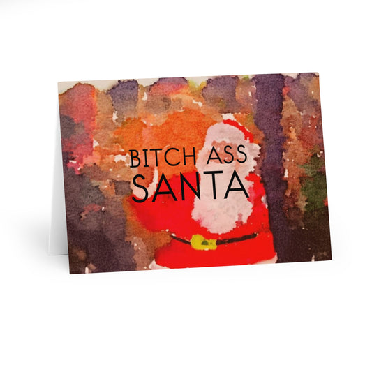 Bitch-Ass Santa Greeting Cards (5 Pack)