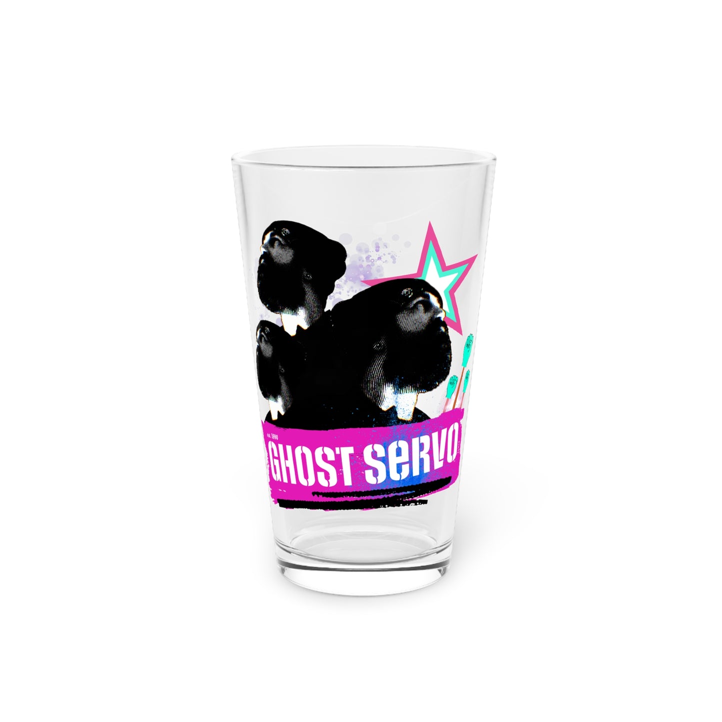 Ghost Servo Vanity Pint Glass, 16oz