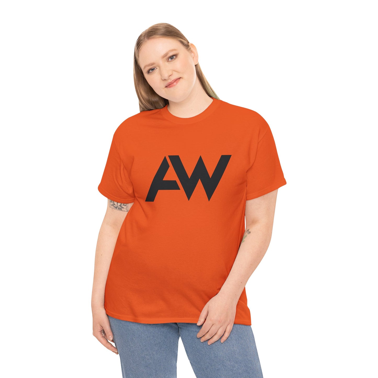 AW Black Logo Crew Neck Tee