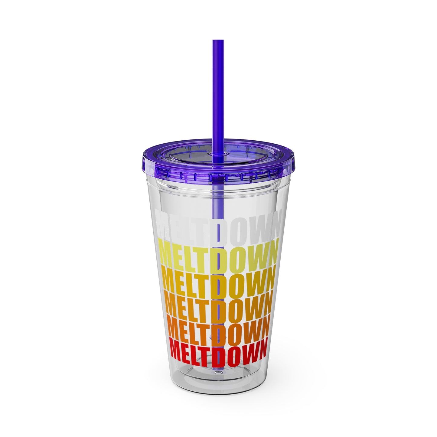 Meltdown Sunsplash Tumbler with Straw, 16oz