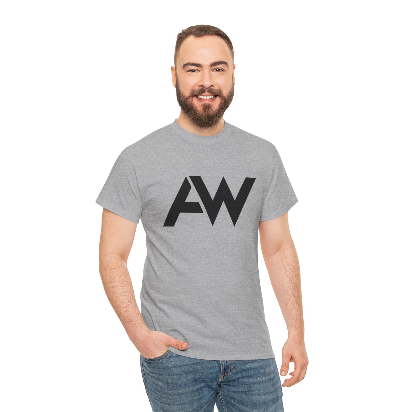 AW Black Logo Crew Neck Tee