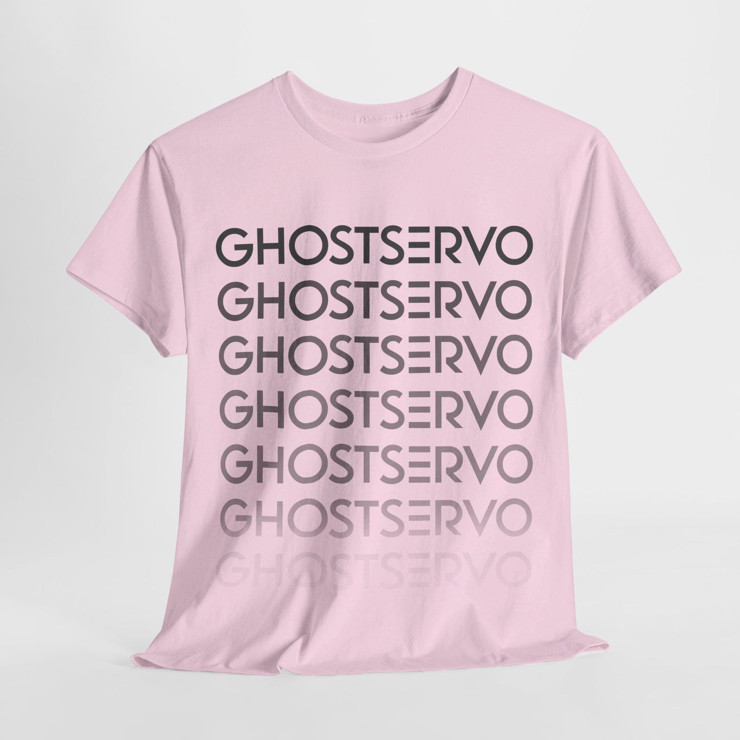 Ghost Servo Gray Ombre Fade Crew Neck Tee