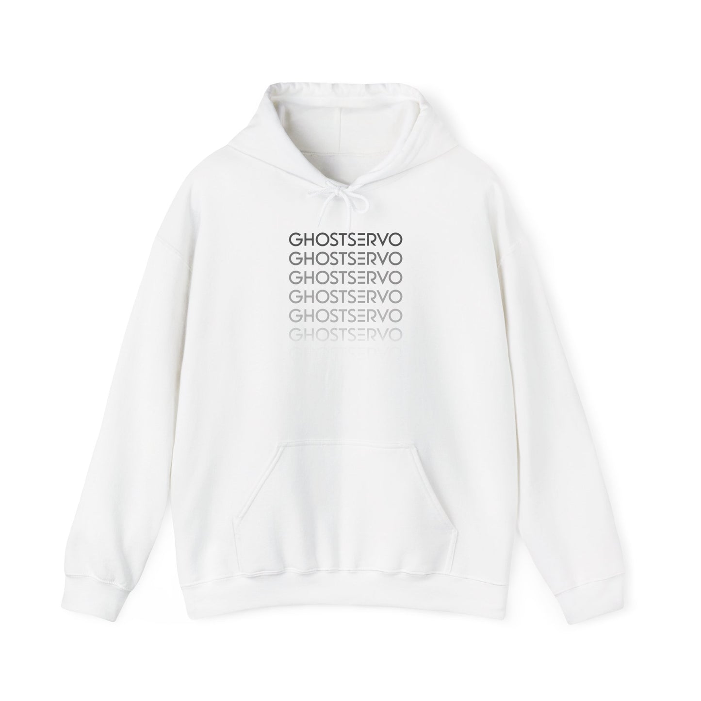 Ghost Servo Gray Ombre Fade Hoodie