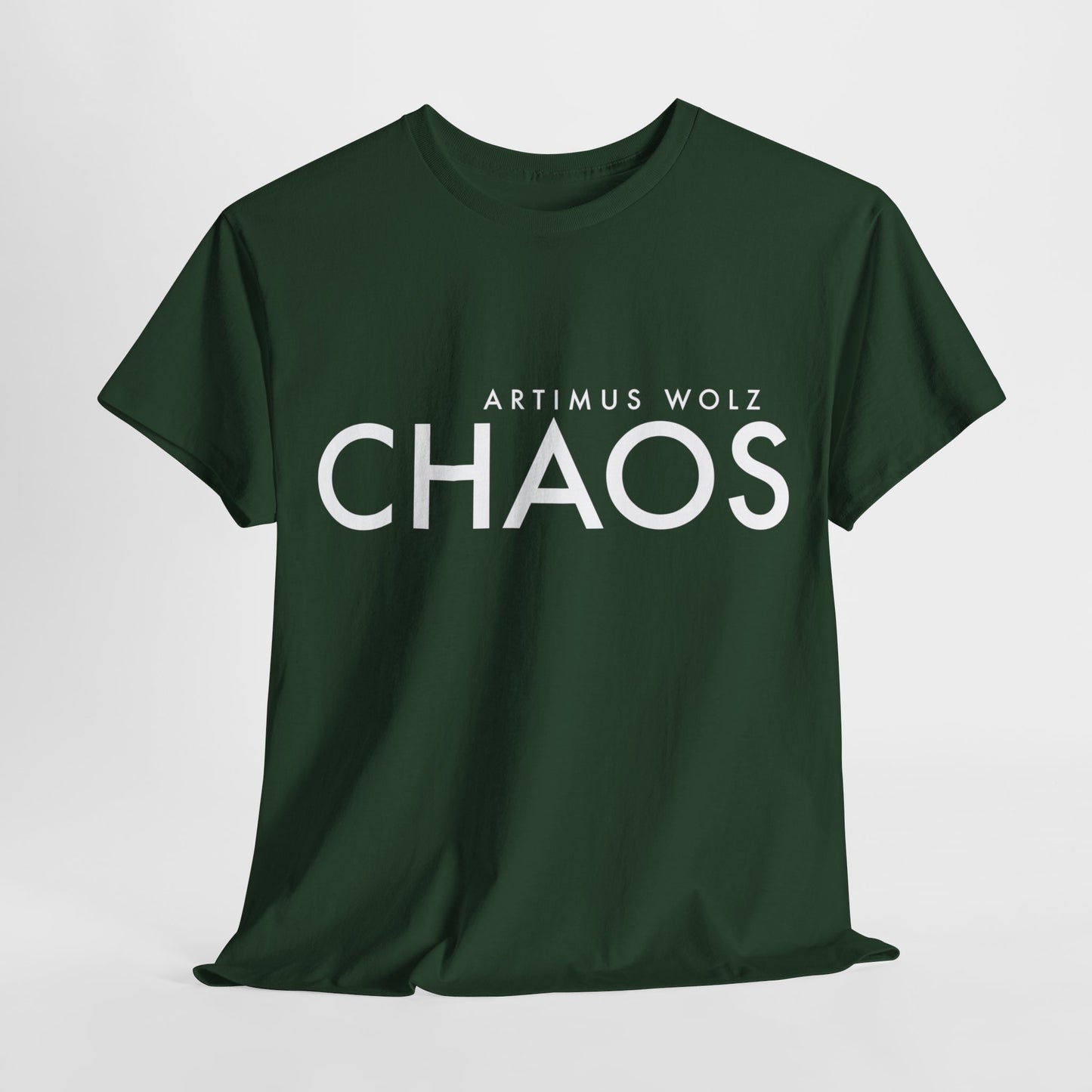 Chaos White Logo Crew Neck Tee