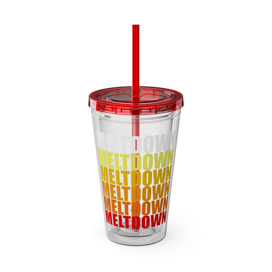 Meltdown Sunsplash Tumbler with Straw, 16oz