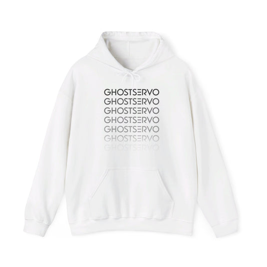 Ghost Servo Gray Ombre Fade Hoodie