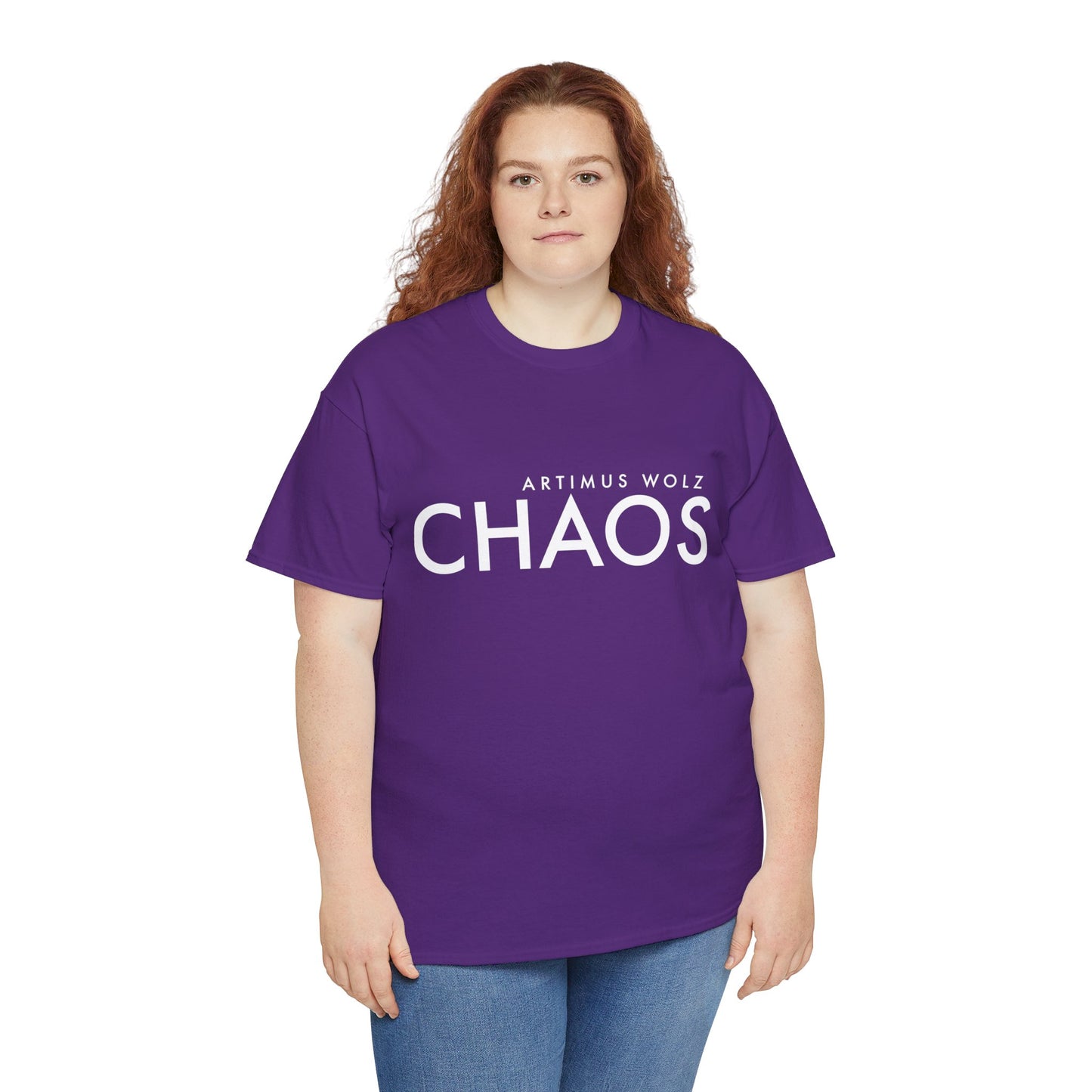 Chaos White Logo Crew Neck Tee