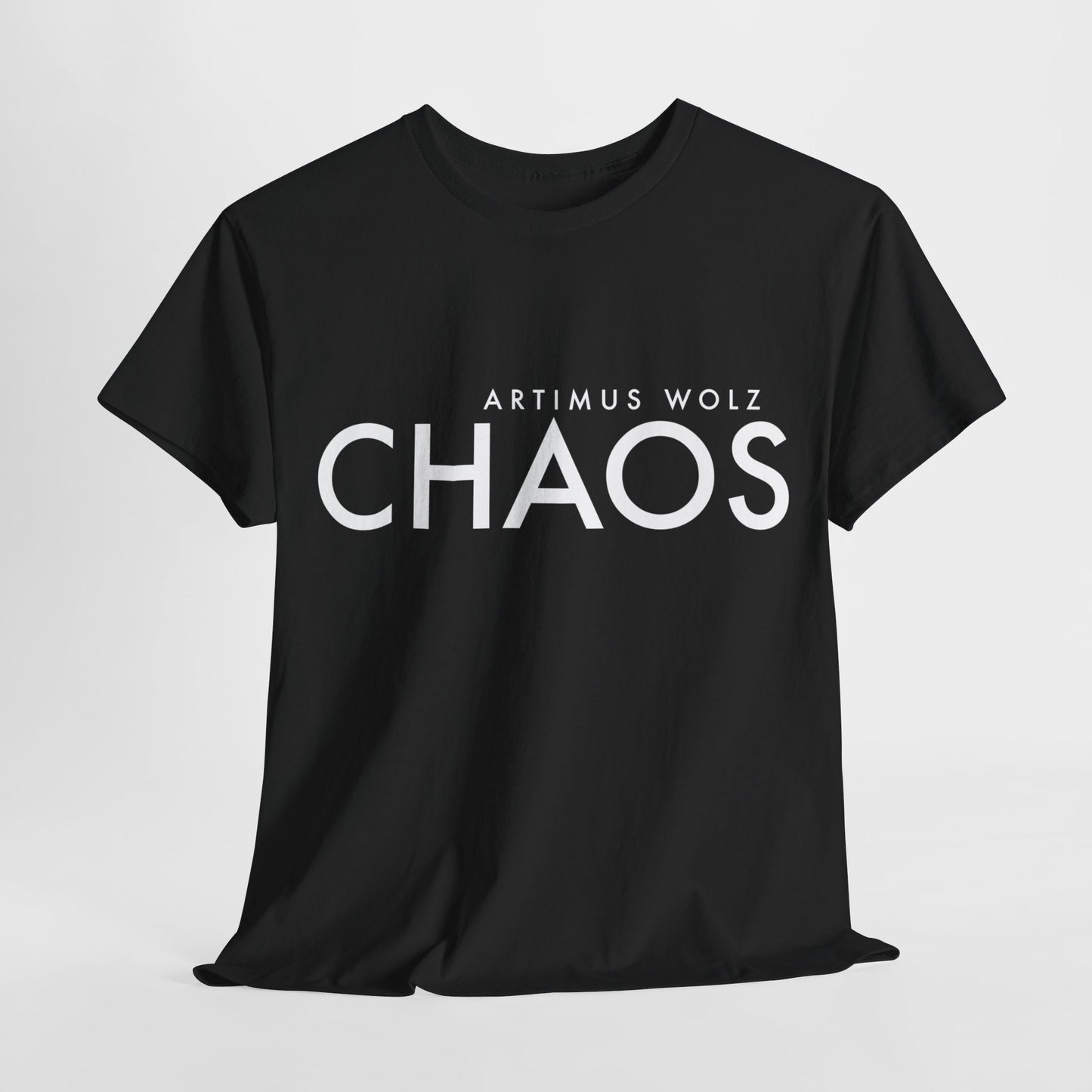 Chaos White Logo Crew Neck Tee