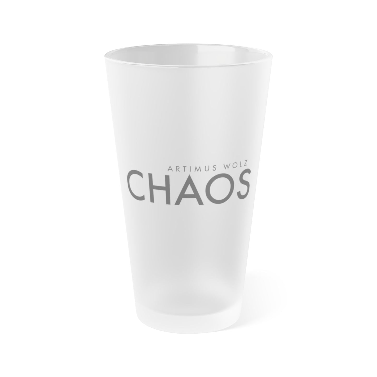 Artimus Wolz Chaos Frosted Pint Glass, 16oz