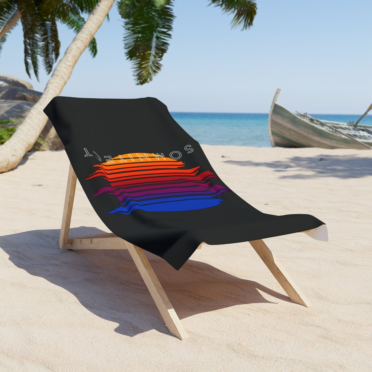 SOMNITECT Vaporwave Beach Towel