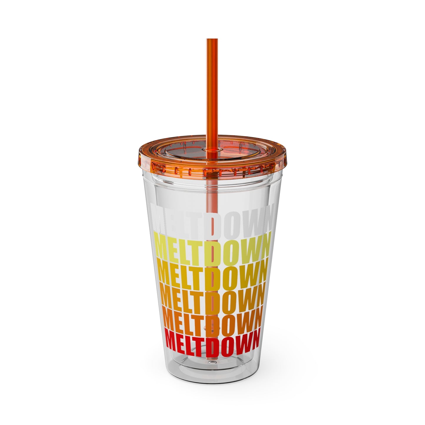 Meltdown Sunsplash Tumbler with Straw, 16oz