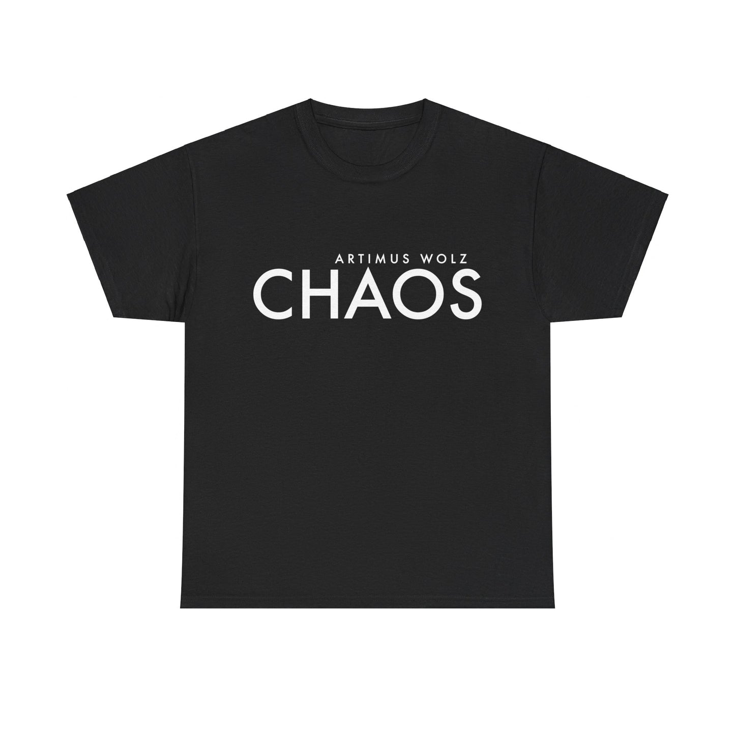 Chaos White Logo Crew Neck Tee