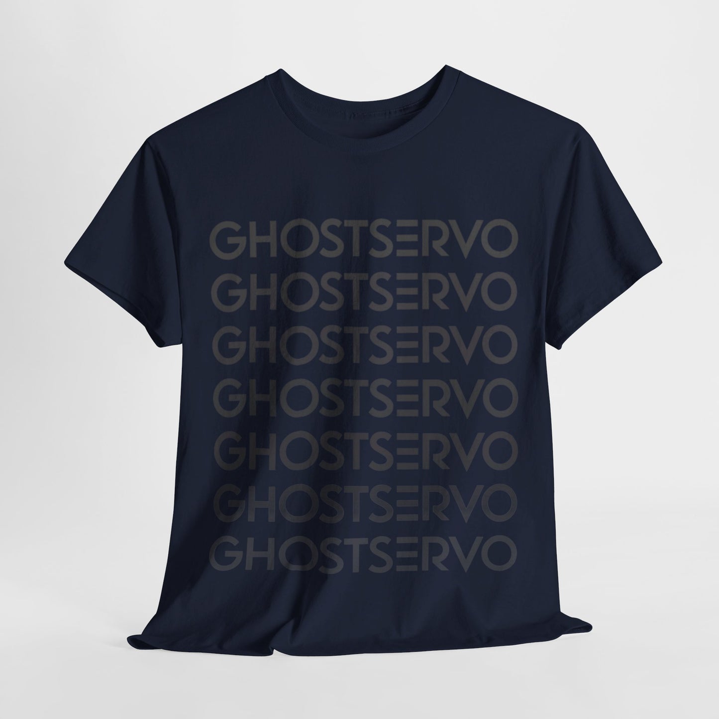 Ghost Servo Gray Ombre Fade Crew Neck Tee