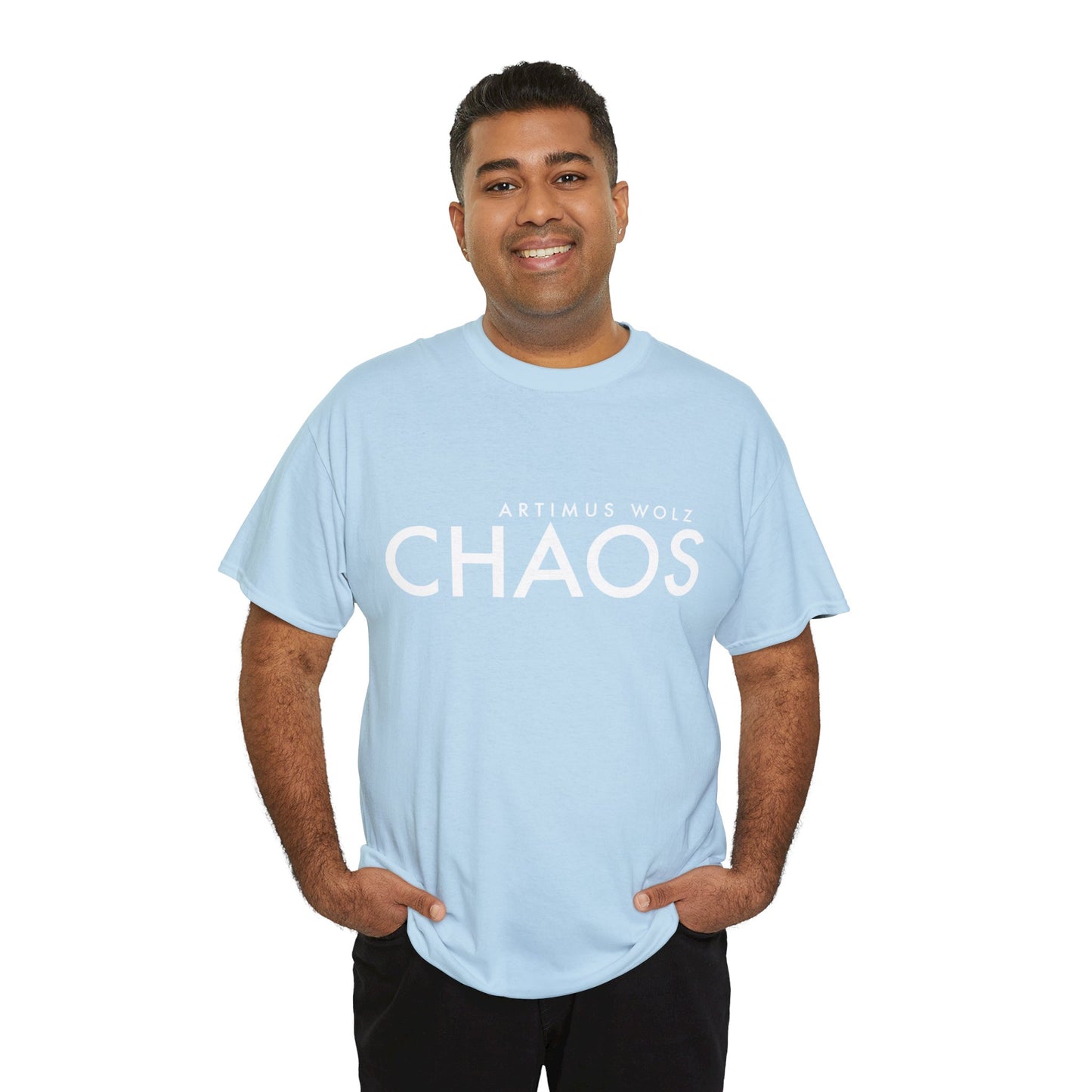 Chaos White Logo Crew Neck Tee