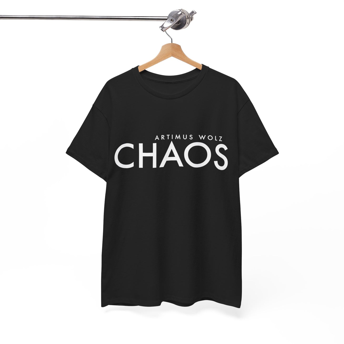 Chaos White Logo Crew Neck Tee