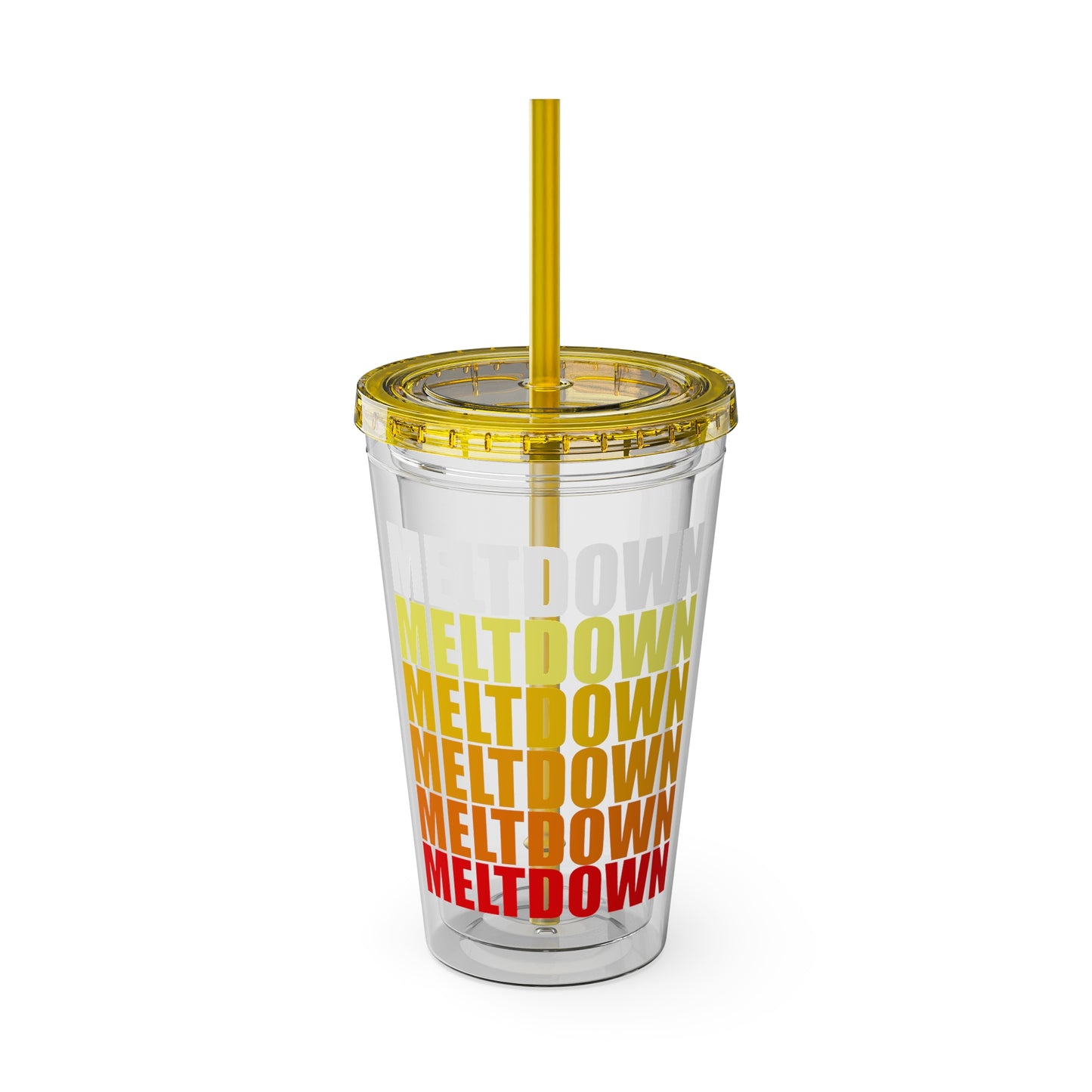 Meltdown Sunsplash Tumbler with Straw, 16oz