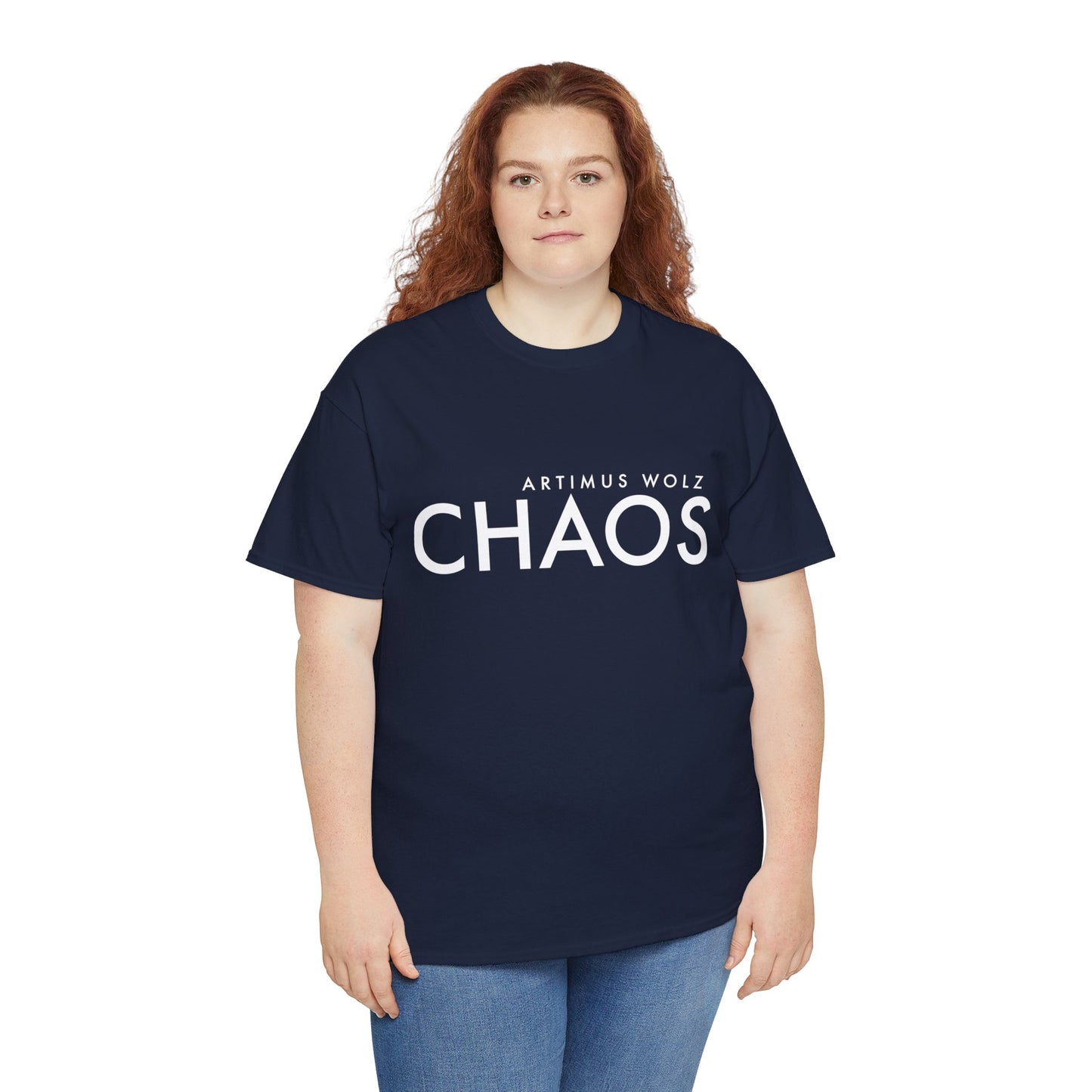 Chaos White Logo Crew Neck Tee