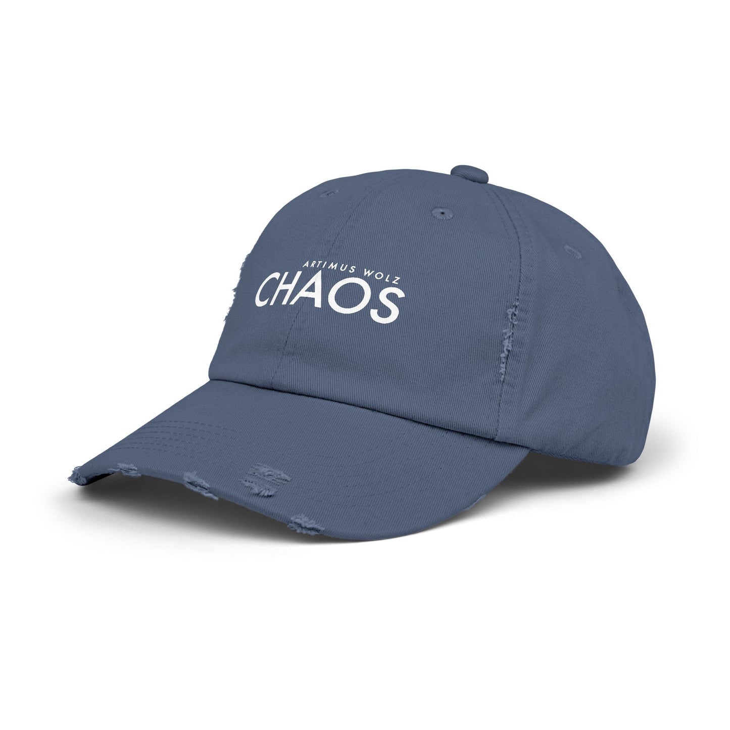 Artimus Wolz Chaos Unisex Distressed Cap (White Font)