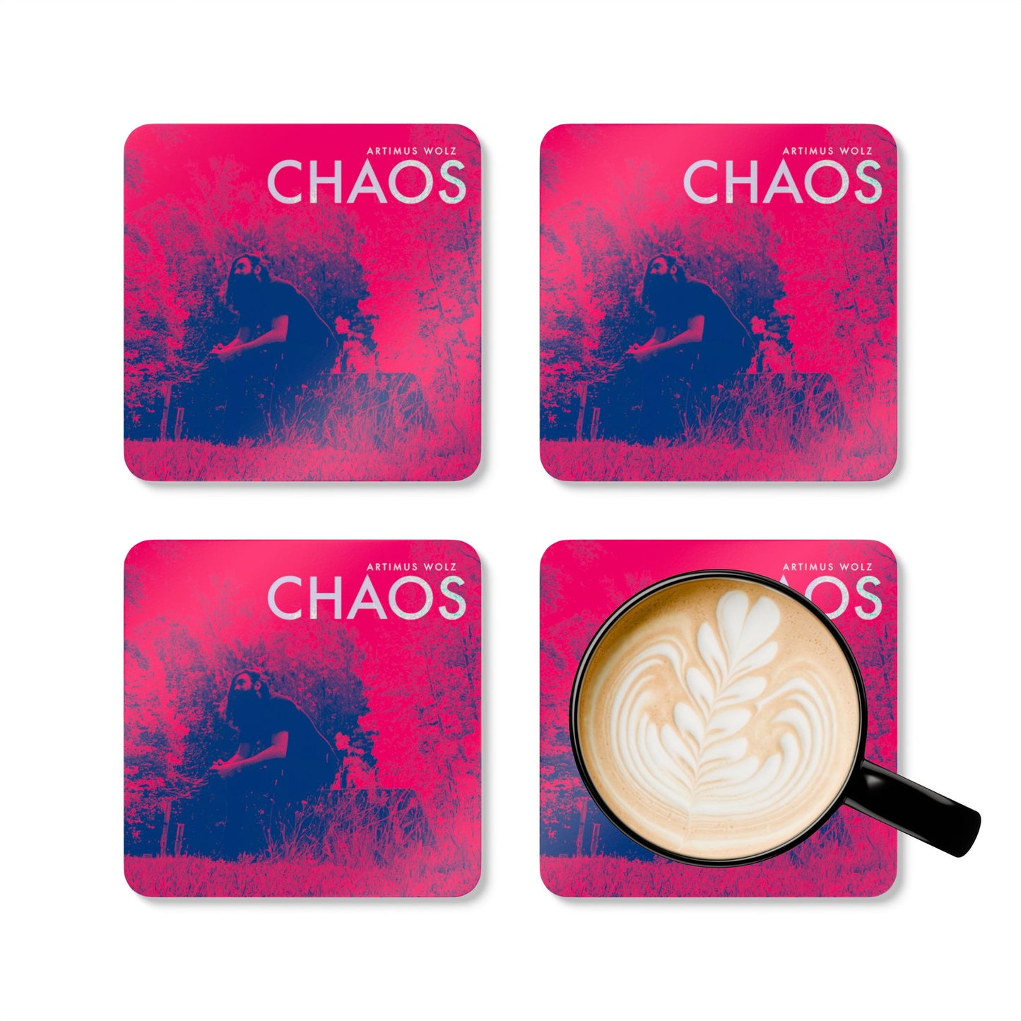 Artimus Wolz Chaos Corkwood Coaster Set