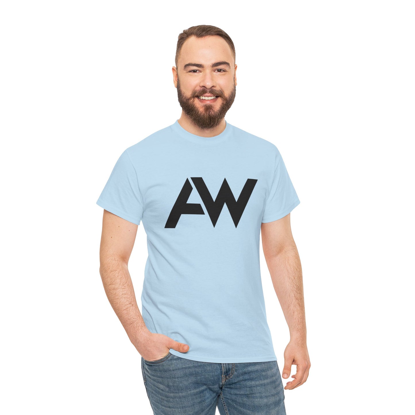 AW Black Logo Crew Neck Tee