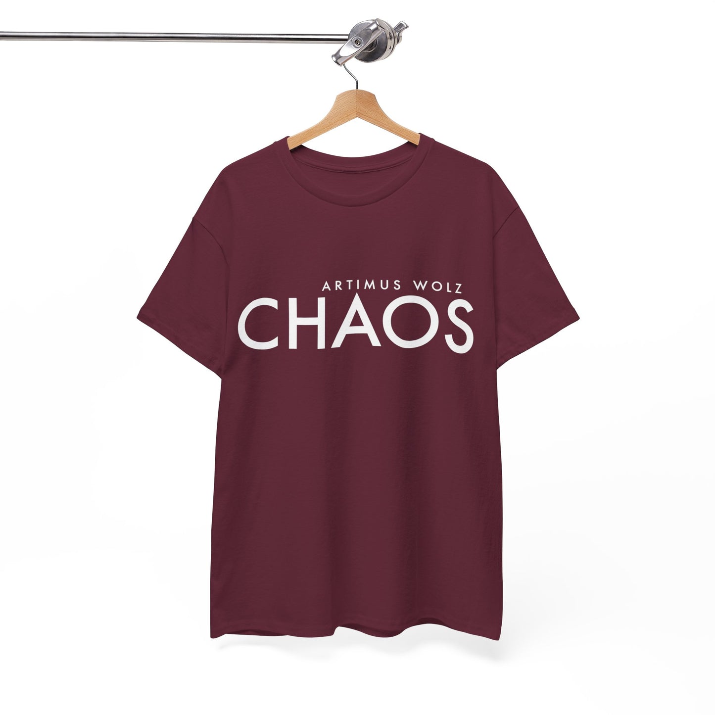 Chaos White Logo Crew Neck Tee