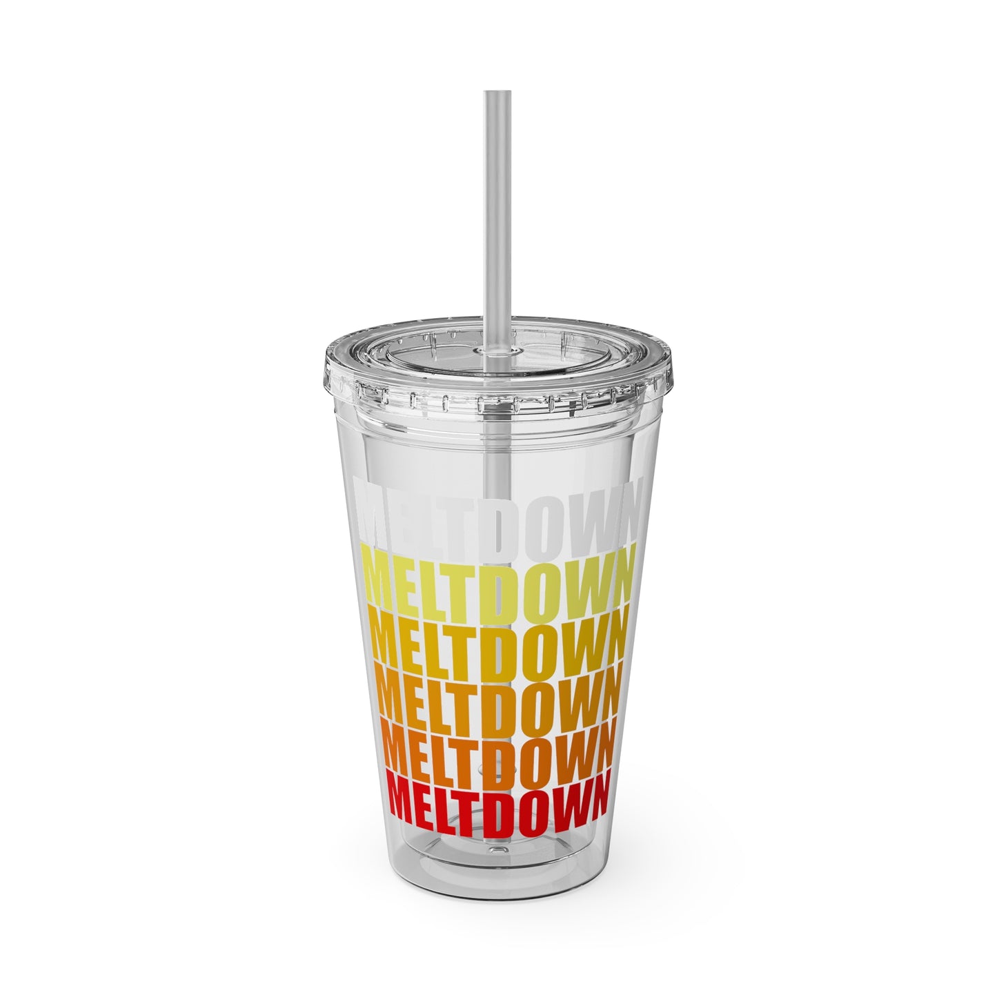 Meltdown Sunsplash Tumbler with Straw, 16oz