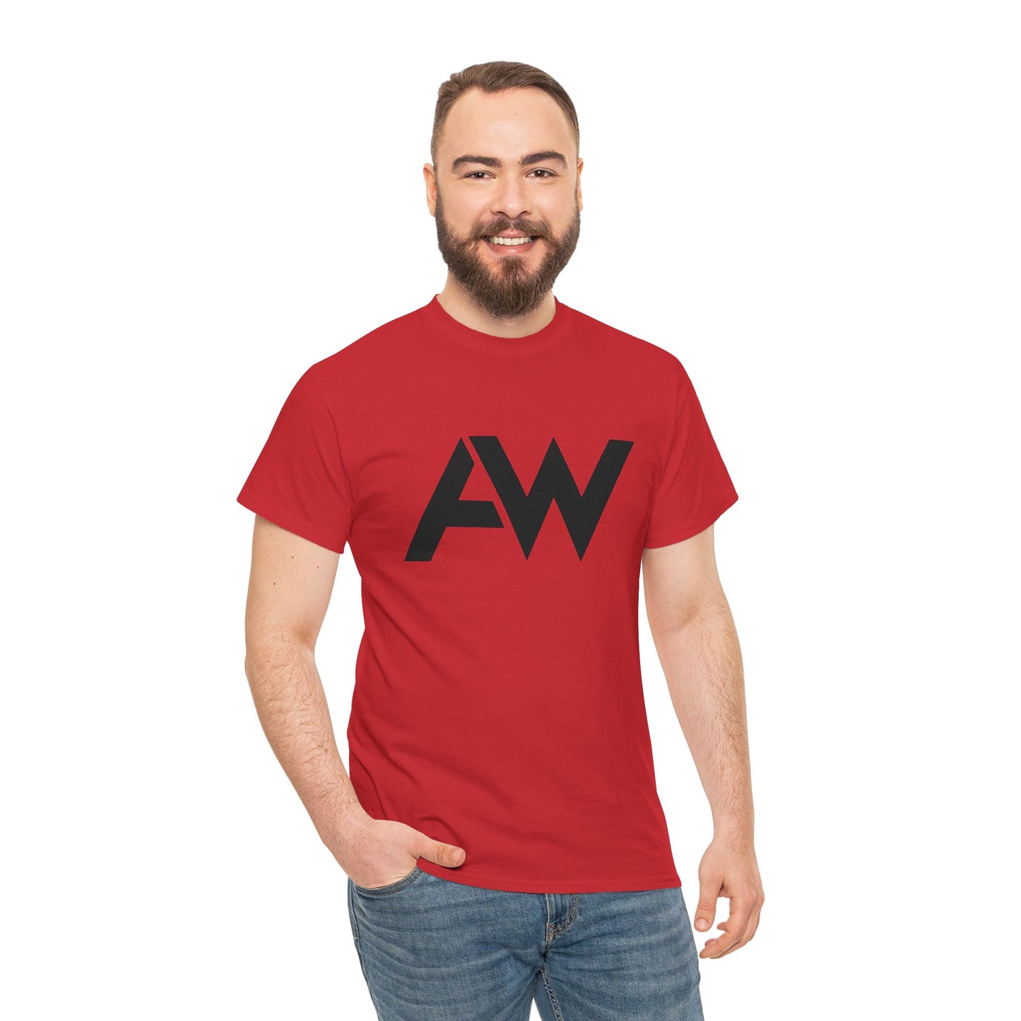 AW Black Logo Crew Neck Tee