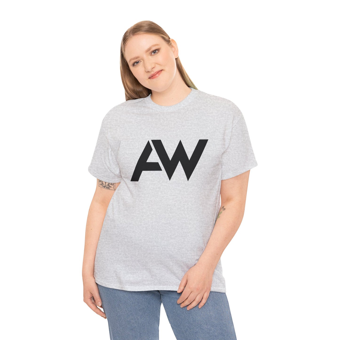 AW Black Logo Crew Neck Tee