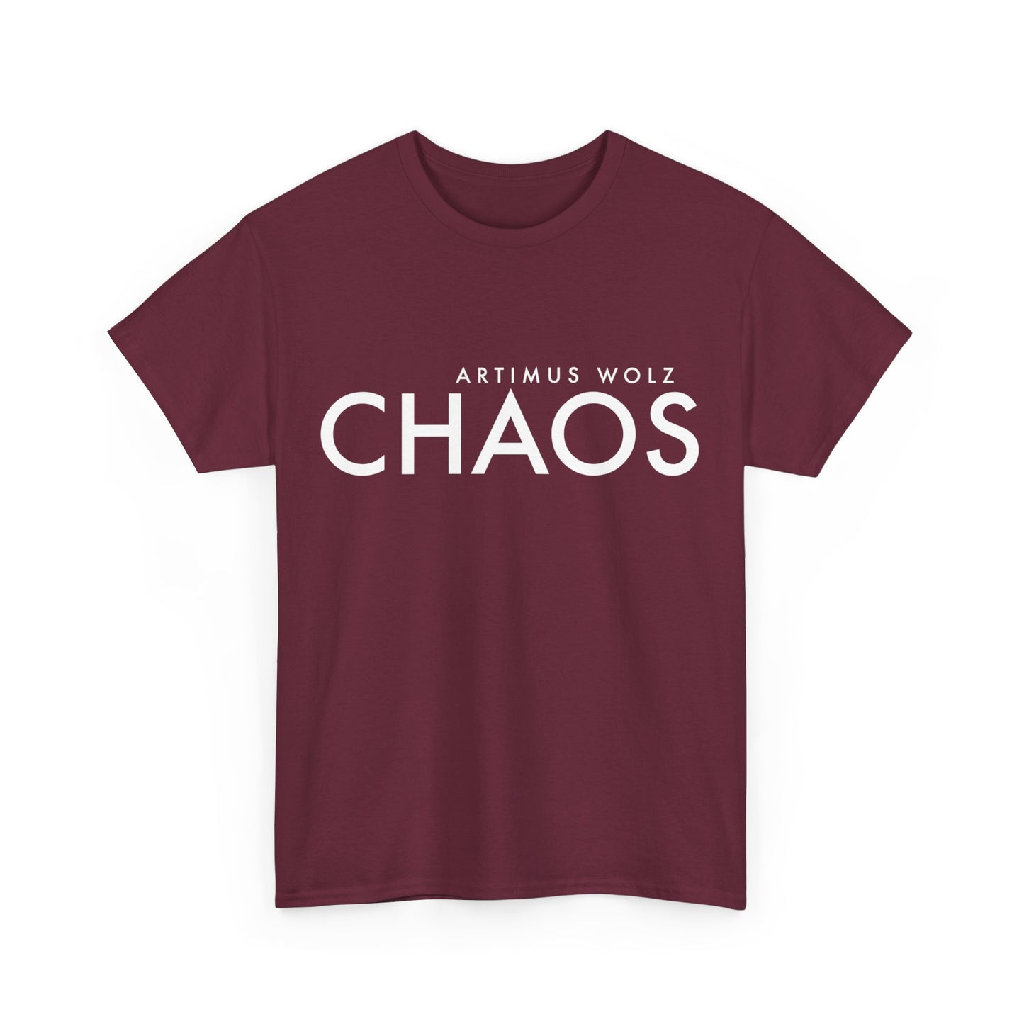 Chaos White Logo Crew Neck Tee