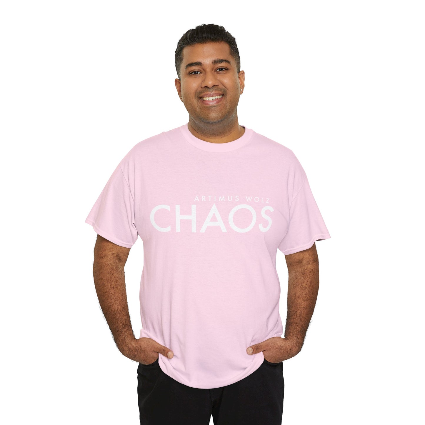 Chaos White Logo Crew Neck Tee