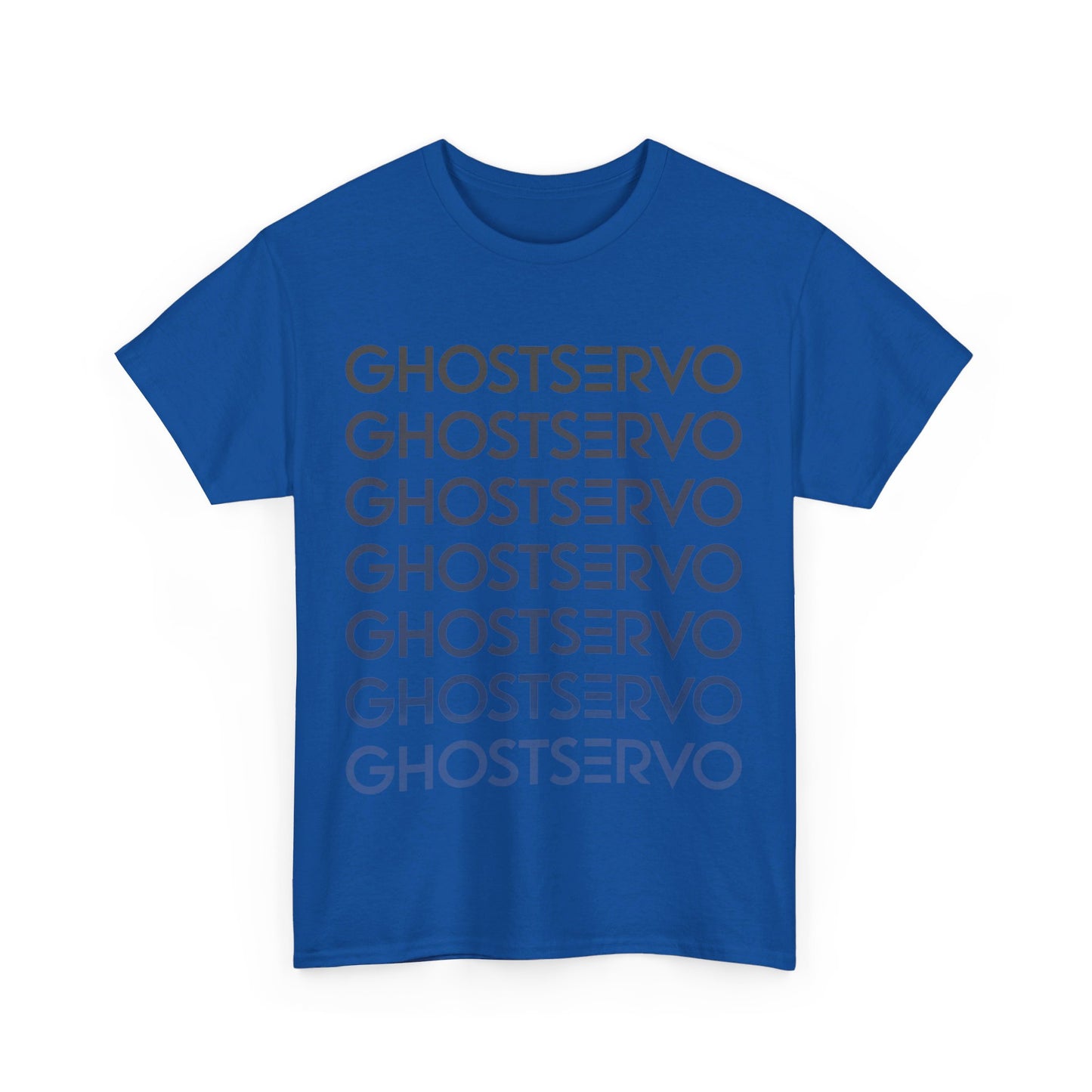 Ghost Servo Gray Ombre Fade Crew Neck Tee