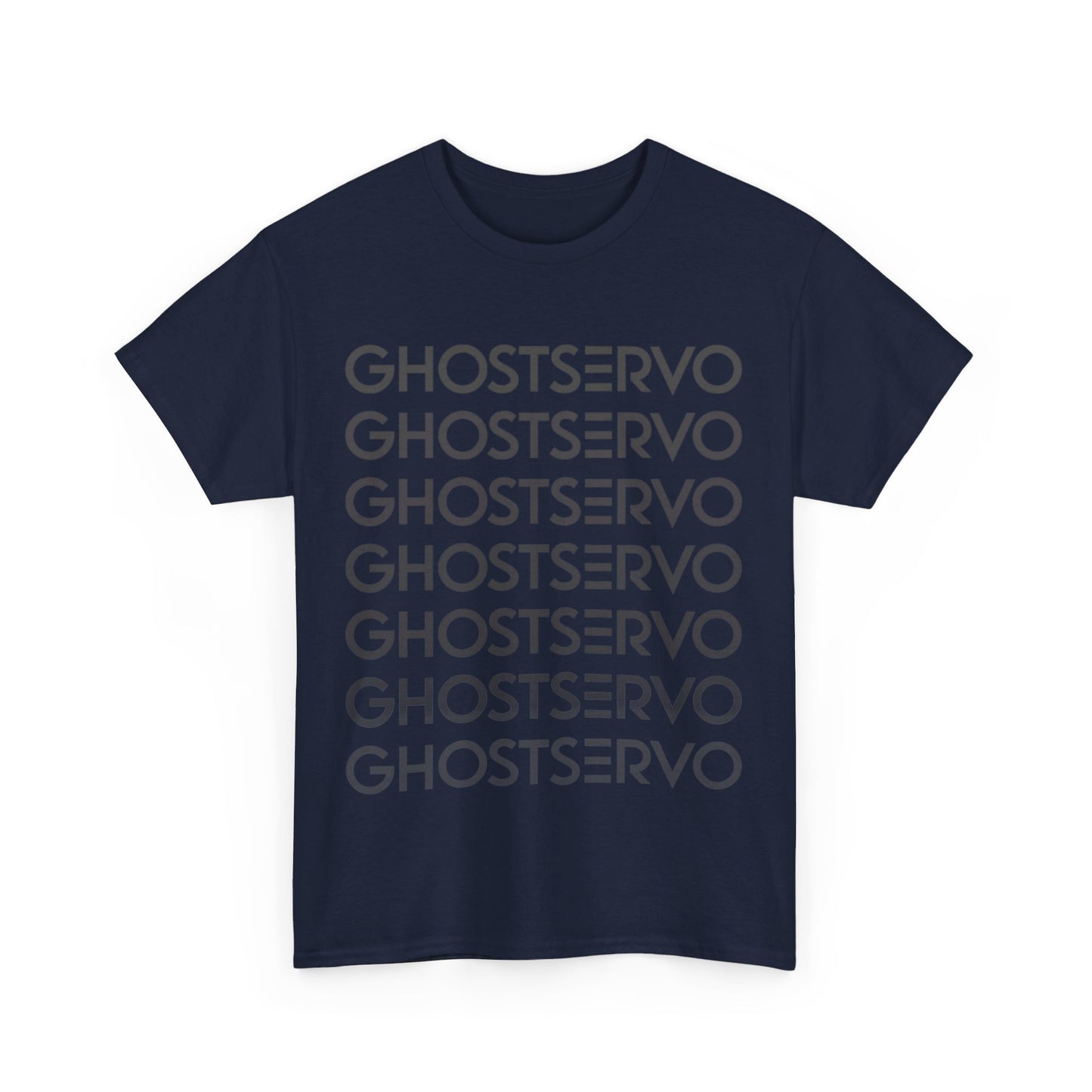 Ghost Servo Gray Ombre Fade Crew Neck Tee