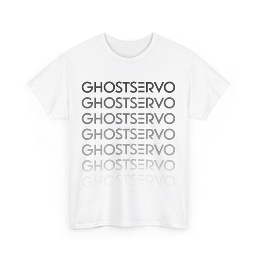 Ghost Servo Gray Ombre Fade Crew Neck Tee