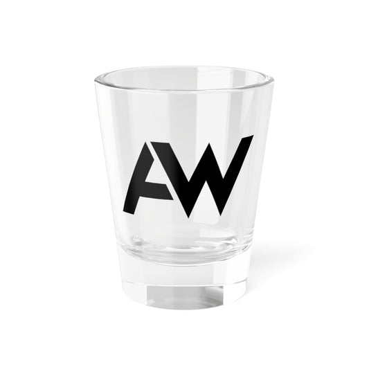 AW Black Logo Shot Glass