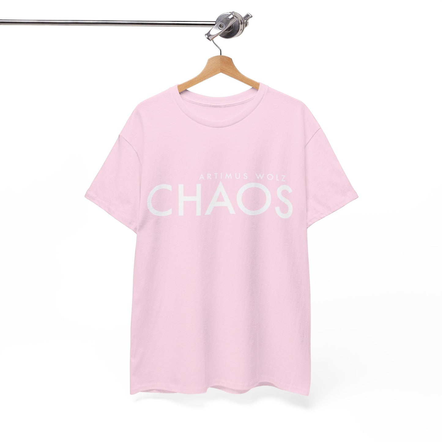 Chaos White Logo Crew Neck Tee